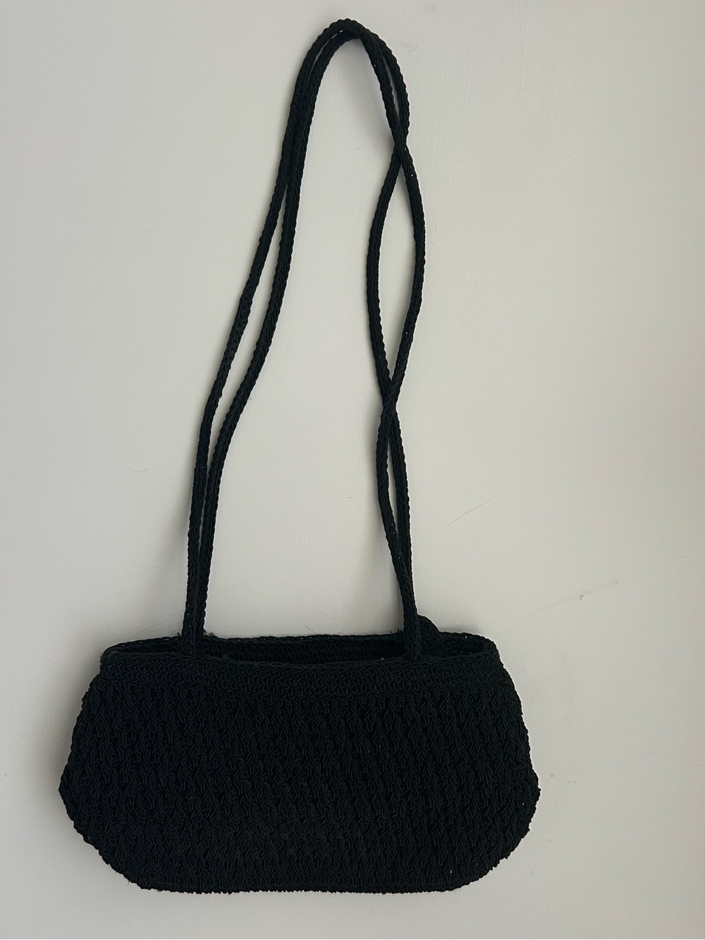 Liz Claiborne Black Woven Shoulder Bag